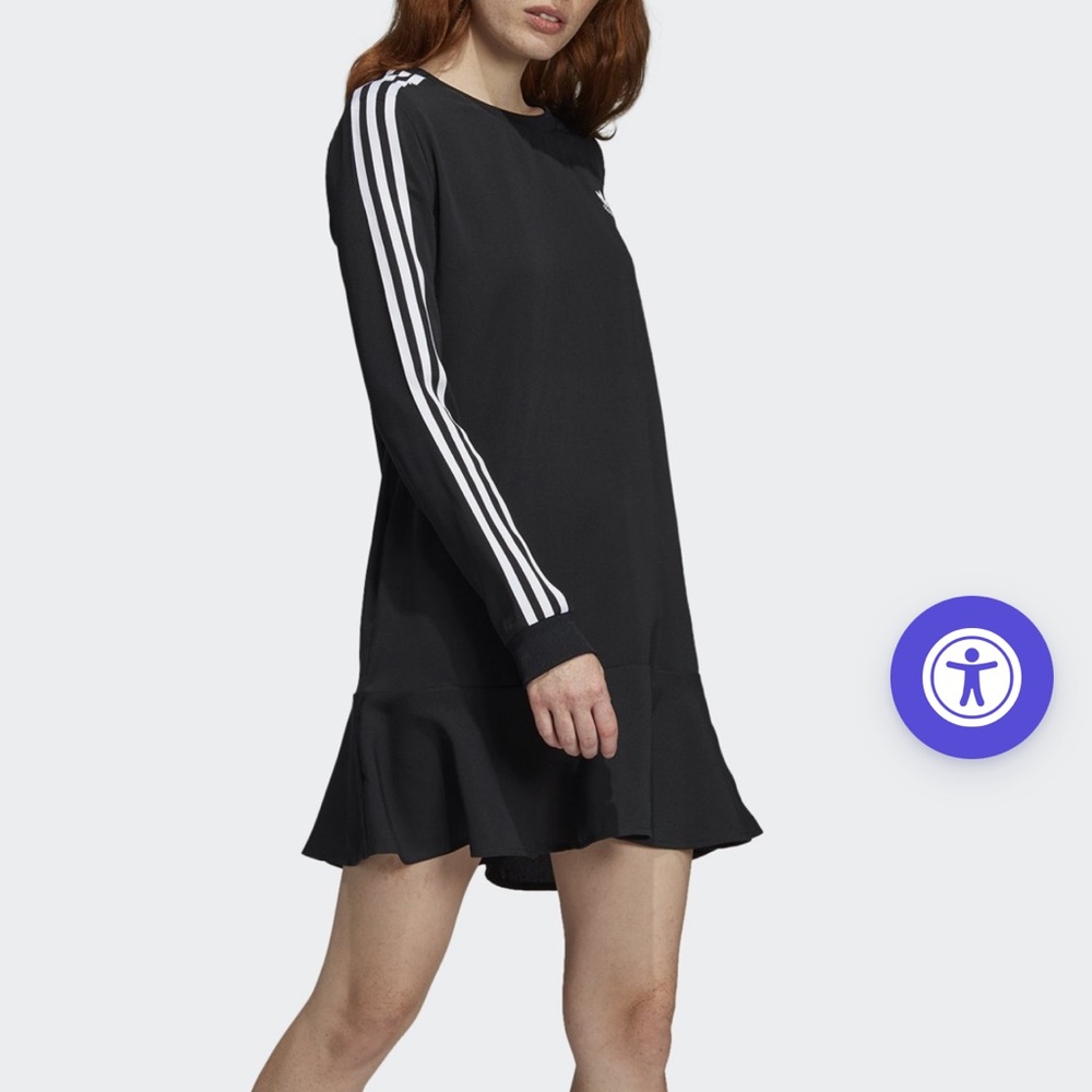 Adidas New with Tags 3-stripes dress XS